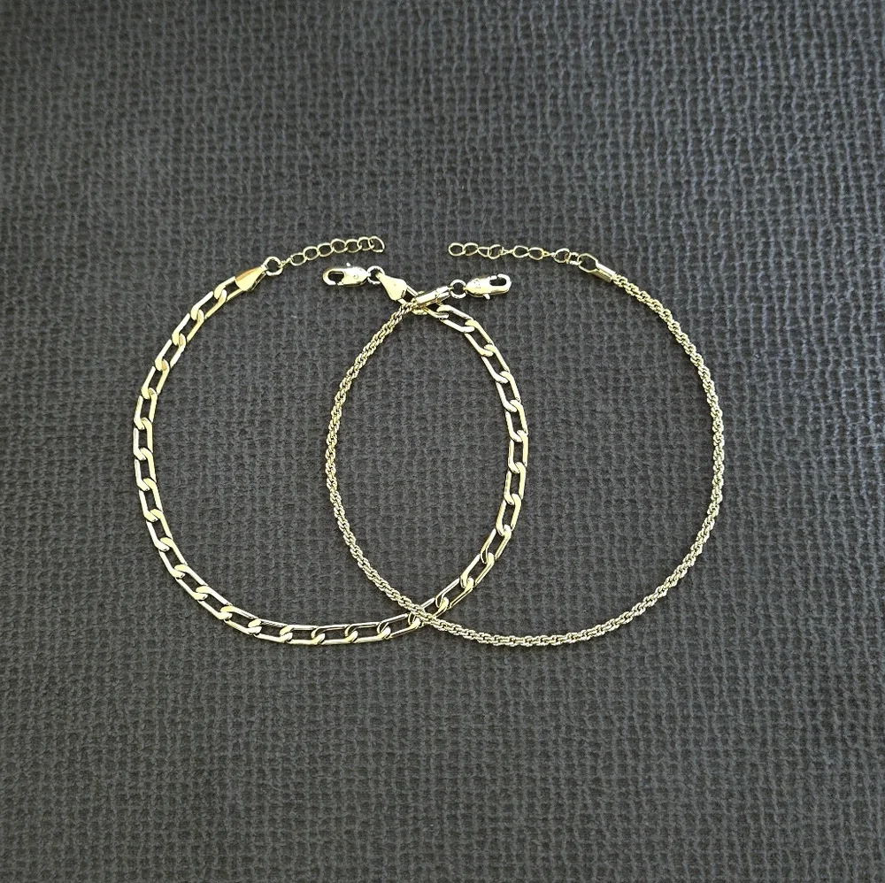 Aquamir Waterproof Double✌️Gold💛 Anklet🦶 Set - NIB - Picture 2 of 16